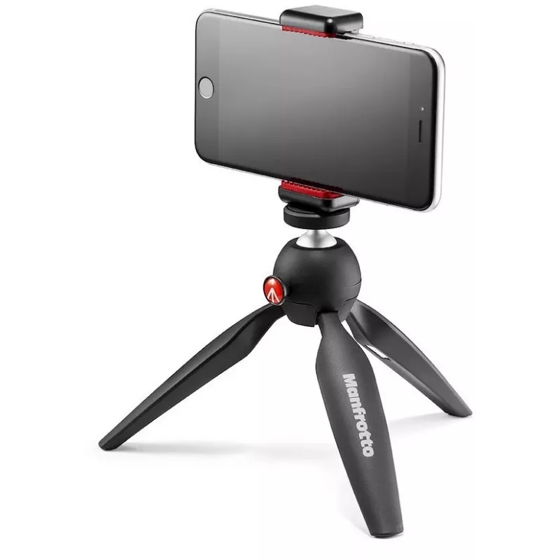 Manfrotto PIXI Smart mini statív s držiakom na smartfón – čierna