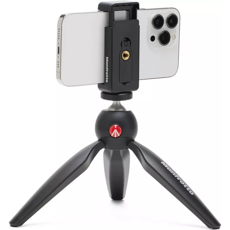 Manfrotto PIXI Smart mini statív s držiakom na smartfón – čierna