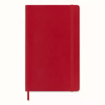 Moleskine Monochromatic zápisník Large červený Softcover linajkovaný 192 strán 13x21 cm
