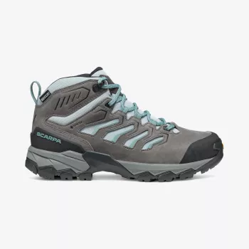 Scarpa Moraine Mid GTX dámske turistické topánky, GORE-TEX, vrchný materiál nubuk a mesh, podošva PRESA HIK-04, Arctic, EU 37