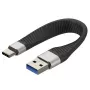 TECHLY USB 3.0 USB-A na USB-C 3.2 Gen2 15W M/M 12 cm FPC kábel