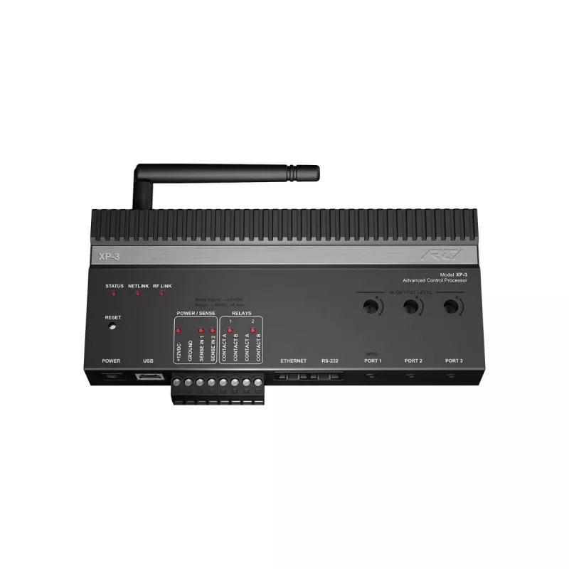 RTI XP-3 riadiaci procesor s RS232, IR, relé a I/O