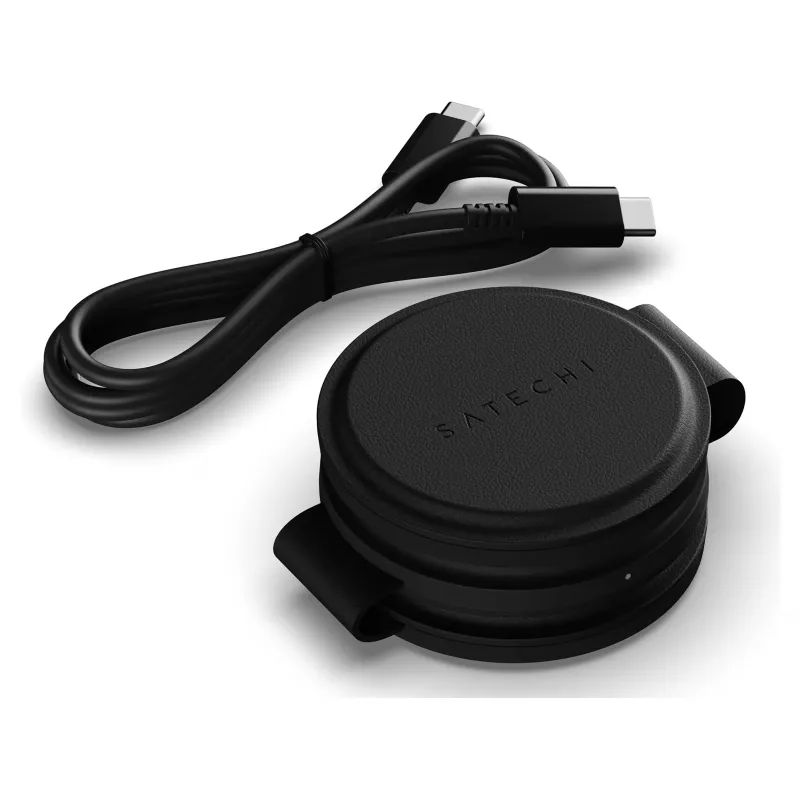 Satechi OntheGo 3-in-1 bezdrôtová nabíjačka s Qi2, čierna, 15W, ST-QTG31K