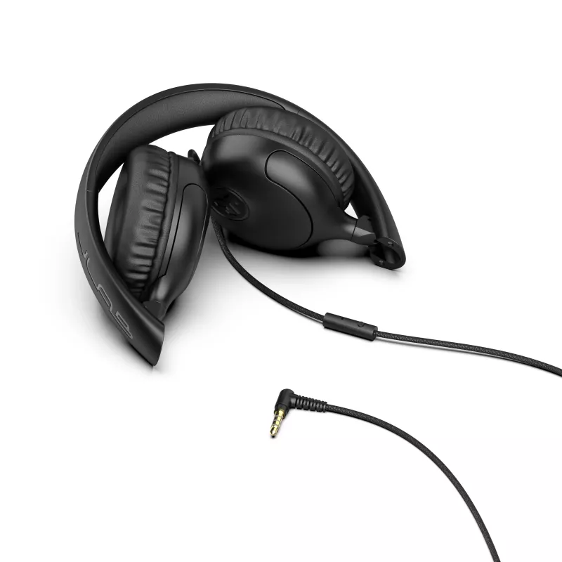 JLab Studio 2 káblové on-ear slúchadlá s mikrofónom čierna