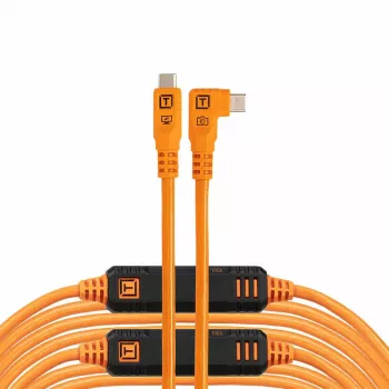 Tether Tools TetherPro USB-C Optima 10G Right-Angle oranžový 9.4m