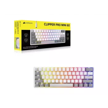 CORSAIR CLIPPER PRO MINI 60 Hall Effect herná klávesnica biela