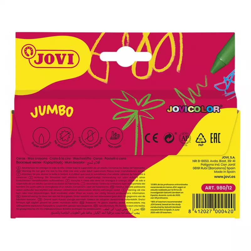 Jovi voskovky Jumbo Assorted balenie 12 ks