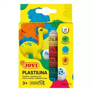 JOVI Plastilina modelovacia hmota zmiešaných 6 farieb po 15 g, spolu 90 g