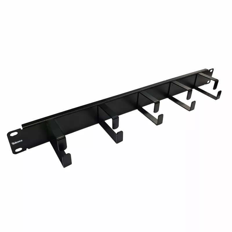 Televes UKO5R 19 palcov 1U predný panel s 5 priechodkami pre káble, svetlosivá