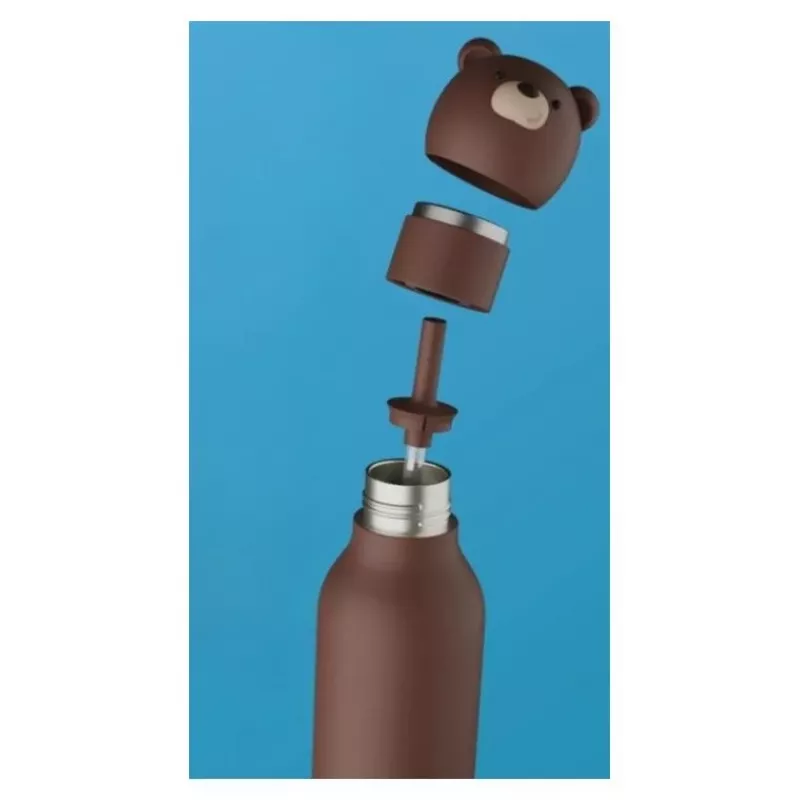 Asobu Bestie Brown Bear 460 ml detská izolovaná fľaša