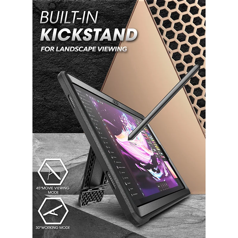 SUPCASE Unicorn Beetle Pro odolné puzdro pre Samsung Galaxy Tab A9+ Plus 11.0 (2023) - čierna