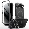 SUPCASE i-Blason Ares Flip MagSafe puzdro s integrovanou ochranou displeja pre Apple iPhone Air, čierne