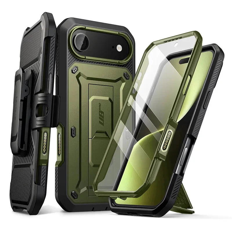SUPCASE Unicorn Beetle PRO odolné puzdro pre Apple iPhone Air, tmavozelená (Guldan)
