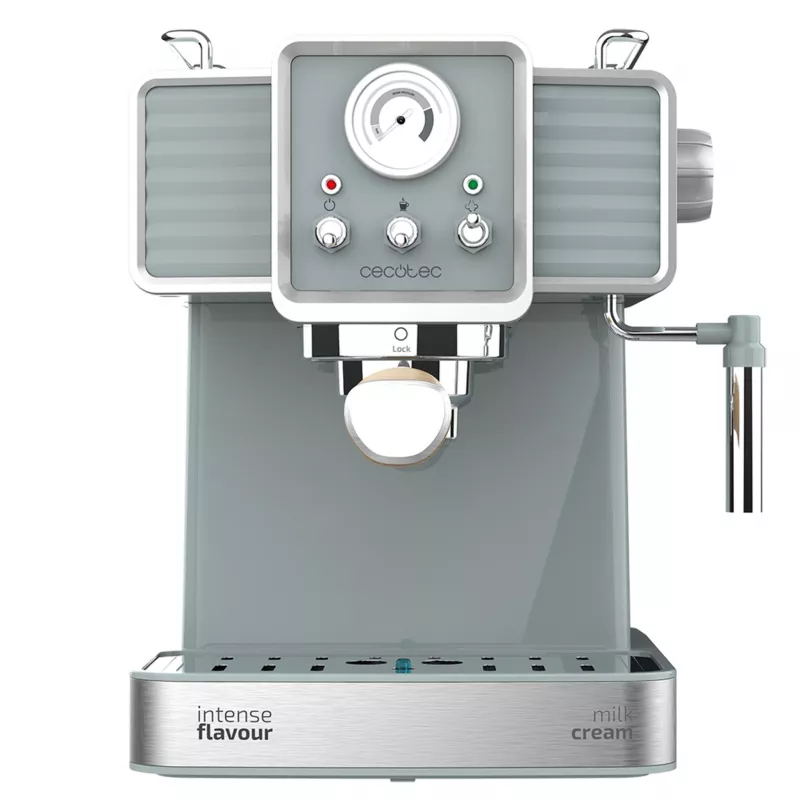 Cecotec Power Espresso 20 Tradizionale kávovar na espresso, 20 bar, 850 W, 1,5 l, čierna/strieborná