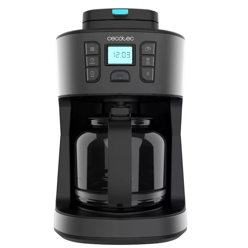 Cecotec Coffee 66 Grind & Drop filtrovací kávovar s kužeľovým mlynčekom, 1,2 l, 900 W, čierny