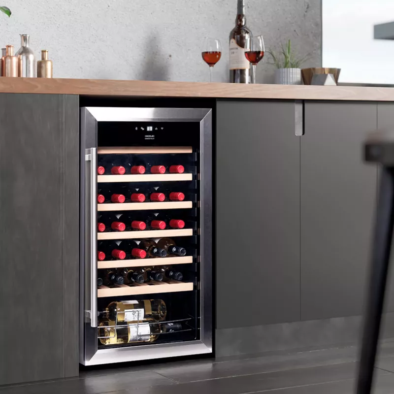 CECOTEC Bolero GrandSommelier 34030 Inox kompresorová vinotéka na 34 fliaš