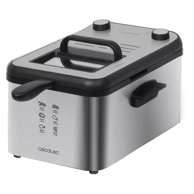 Cecotec CleanFry Infinity 3000 Full Inox fritéza, 3L objem oleja, 1kg kapacita potravín, 2400W, nerez