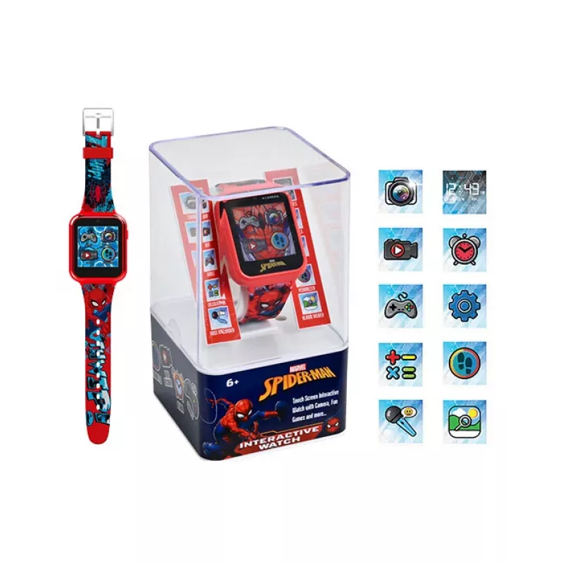 Detské elektronické LCD hodinky Spider-Man pre deti s hrami a kamerou SPD4588J