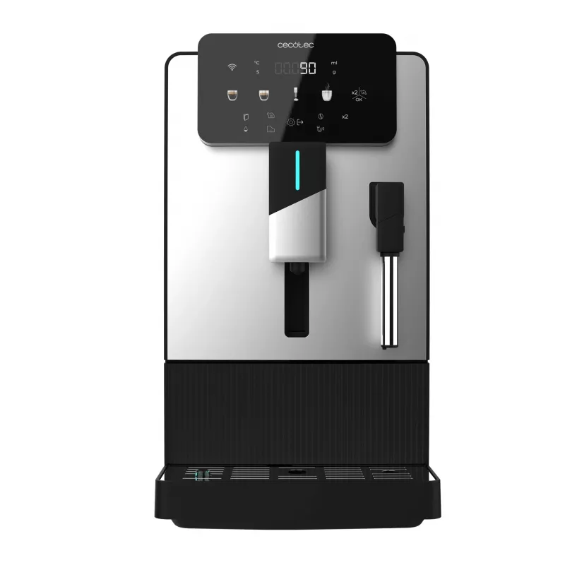 Cecotec Cremmaet Steam poloautomatický kávovar na espresso, 20 bar, 1100 W, 1,5 l, čierna/strieborná