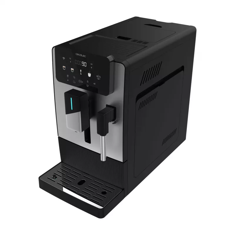 Cecotec Cremmaet Steam poloautomatický kávovar na espresso, 20 bar, 1100 W, 1,5 l, čierna/strieborná