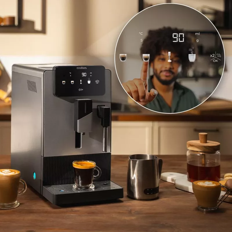 Cecotec Cremmaet Steam poloautomatický kávovar na espresso, 20 bar, 1100 W, 1,5 l, čierna/strieborná