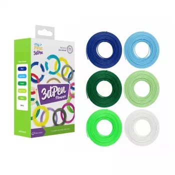 Myfirst 3D pero filament náplne 6x5m PLA 1.75mm Cool Colors assortiment FP8001AC-CC01