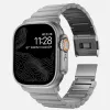 NOMAD Titanium Band V3 – Natural Titanium brúsený kovový náramok pre Apple Watch 46mm/49mm