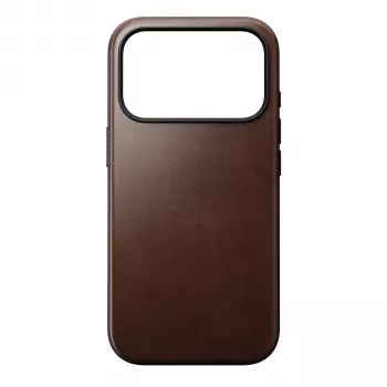 NOMAD Modern Leather Case pre iPhone 17 Pro – Rustic Brown Horween koža s MagSafe