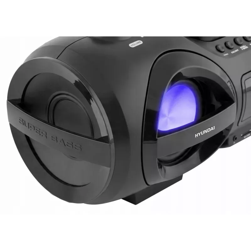 Hyundai TRC985BT prenosná CD boombox s Bluetooth, FM/AM rádiom, prehrávaním MP3/USB, čierna