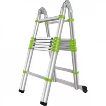 FIELDMANN Teleskopický rebrík FZZ 4006 - 3,8 m, 13 priečok, nosnosť 150 kg, hliníková zliatina
