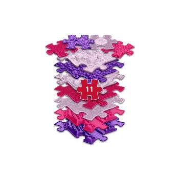 Muffik ortopedická senzorická podložka sada 11-in-1 ružová 11 puzzle dielov senzorická podložka MFK-063