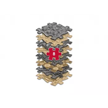 Muffik ortopedická senzorická podložka sada 8-in-1 prírodná 8 puzzle dielov MFK-065