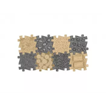 Muffik ortopedická senzorická podložka sada 8-in-1 prírodná 8 puzzle dielov MFK-065
