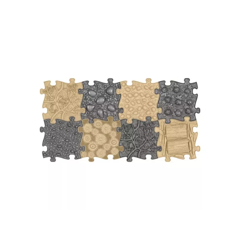 Muffik ortopedická senzorická podložka sada 8-in-1 prírodná 8 puzzle dielov MFK-065