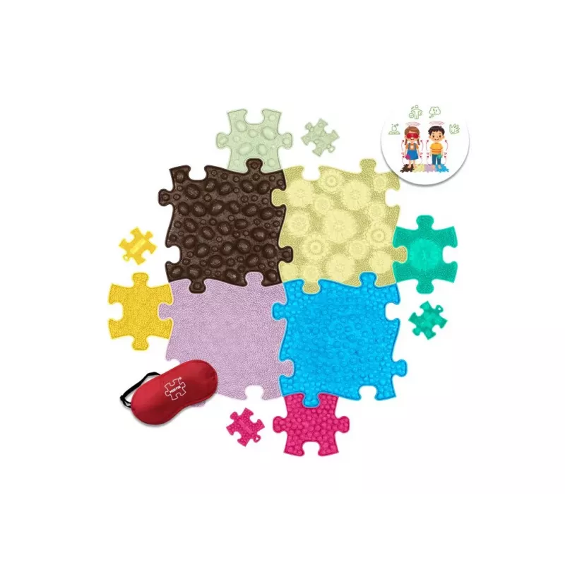 Muffik ortopedická senzorická podložka sada 13-in-1 taktická hra puzzle MFK-070