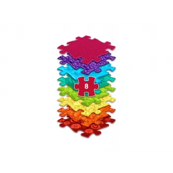 Muffik ortopedická senzorická podložka sada 8-in-1 dúha 8 puzzle podložiek senzorická Muffik / Rainbow / MFK-079