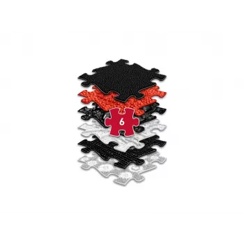 Muffik ortopedická senzorická podložka sada 6-in-1 Baby čierna & biela 6 puzzle podložiek senzorická hra Muffik MFK-023-3