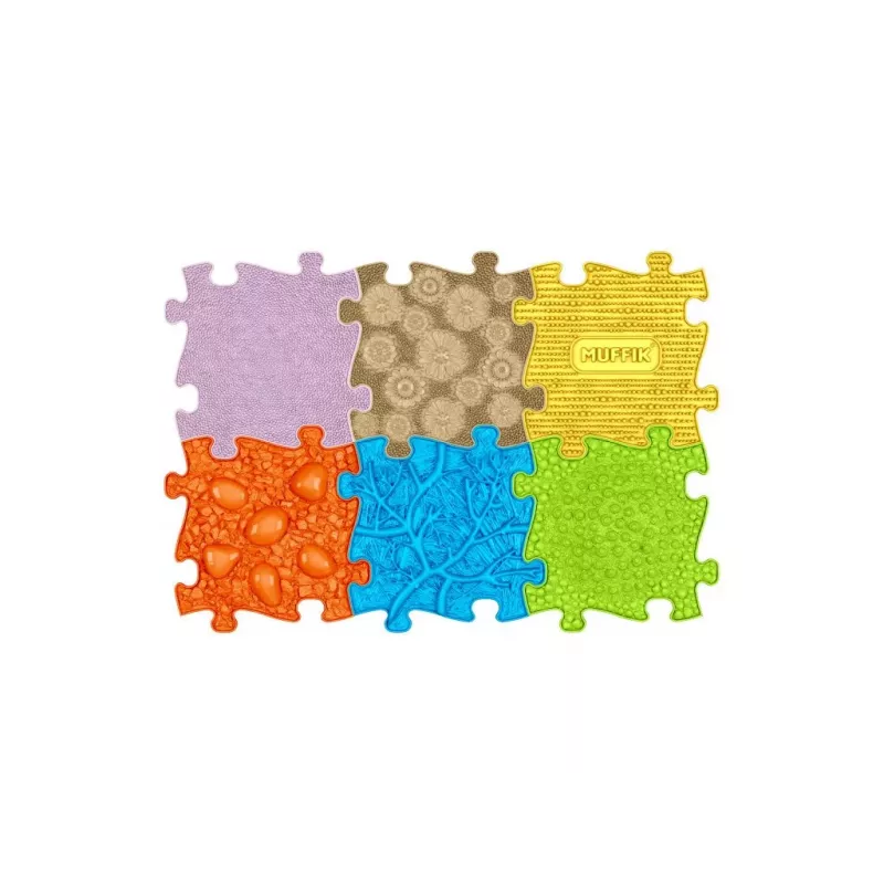 Senzorická ortopedická puzzle podložka 6-in-1 stredná 6 dielov Muffik MFK-023-01