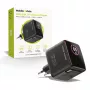 Mobile Origin 65W GaN nabíjačka PW3 USB-C vyťahovací kábel 65cm + USB-A čierna