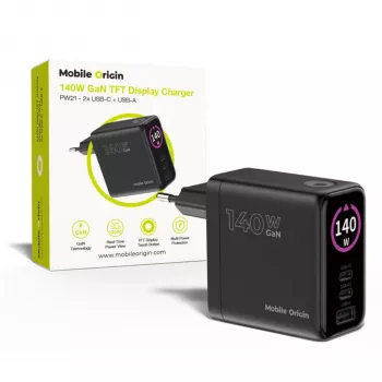 Mobile Origin 140W GaN nabíjačka PW21 2x USB-C + 2x USB-A