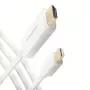 AXAGON Mini DisplayPort na HDMI adaptérový kábel 4K/30 Hz 1,8 m biely