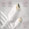 AXAGON Mini DisplayPort na HDMI adaptérový kábel 4K/30 Hz 1,8 m biely