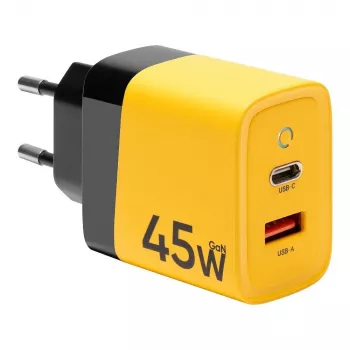 Tactical Microgrid GaN 45W žltá nástenná nabíjačka s USB-C