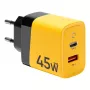 Tactical Microgrid GaN 45W žltá nástenná nabíjačka s USB-C