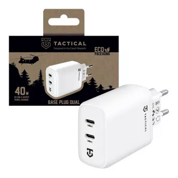 Tactical Base Plug Dual 40W biela GaN nástenná nabíjačka