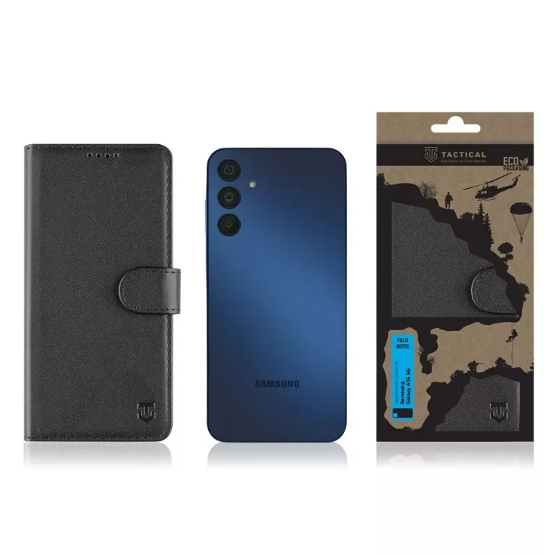 Tactical Book Cover Field Notes pre Samsung Galaxy A15 5G, čierna