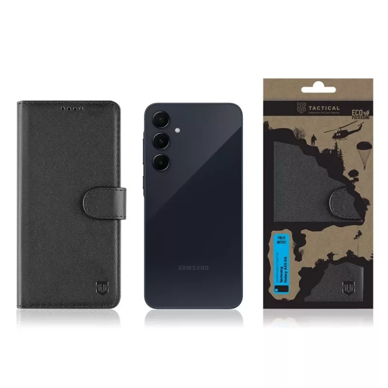 Tactical Book Cover Field Notes pre Samsung Galaxy A55 5G čierna