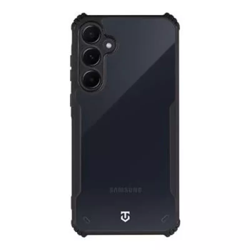 Tactical zadný kryt Quantum Stealth Galaxy A55 5G transparentná/čierna