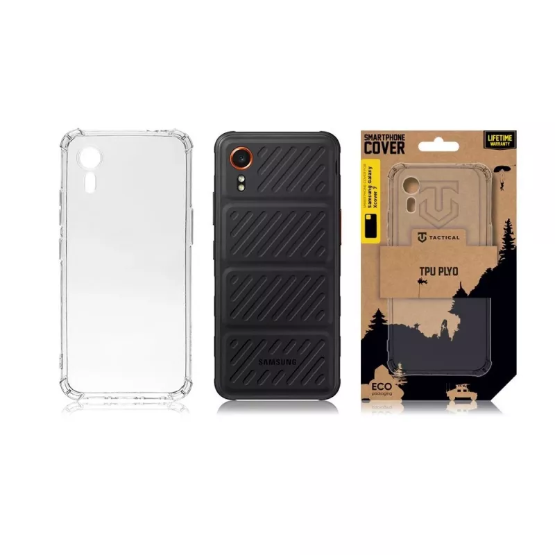 Tactical zadný kryt TPU Plyo pre Samsung Galaxy XCover 7 transparentný
