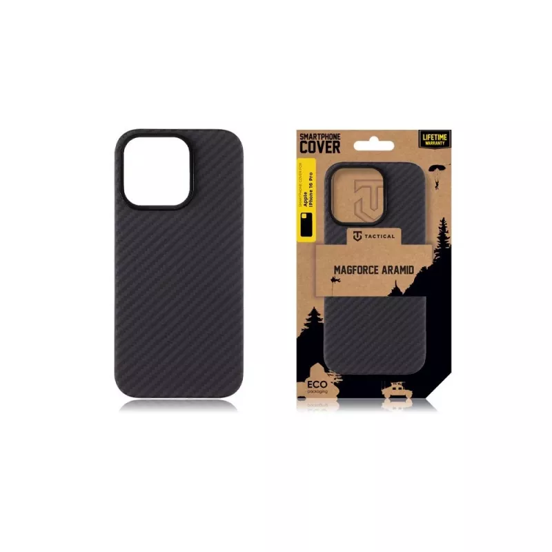 Tactical zadný kryt MagForce Aramid pre iPhone 16 Pro čierny
